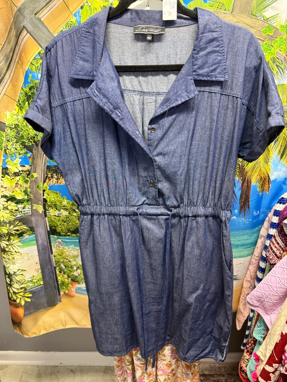 Love University Chambray Shirt Dress